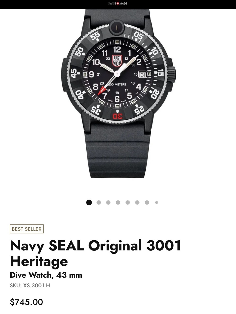 Luminox Navy Seals Heritage watch series 3001 2 bands Luminox compass, box - Picture 5 of 6